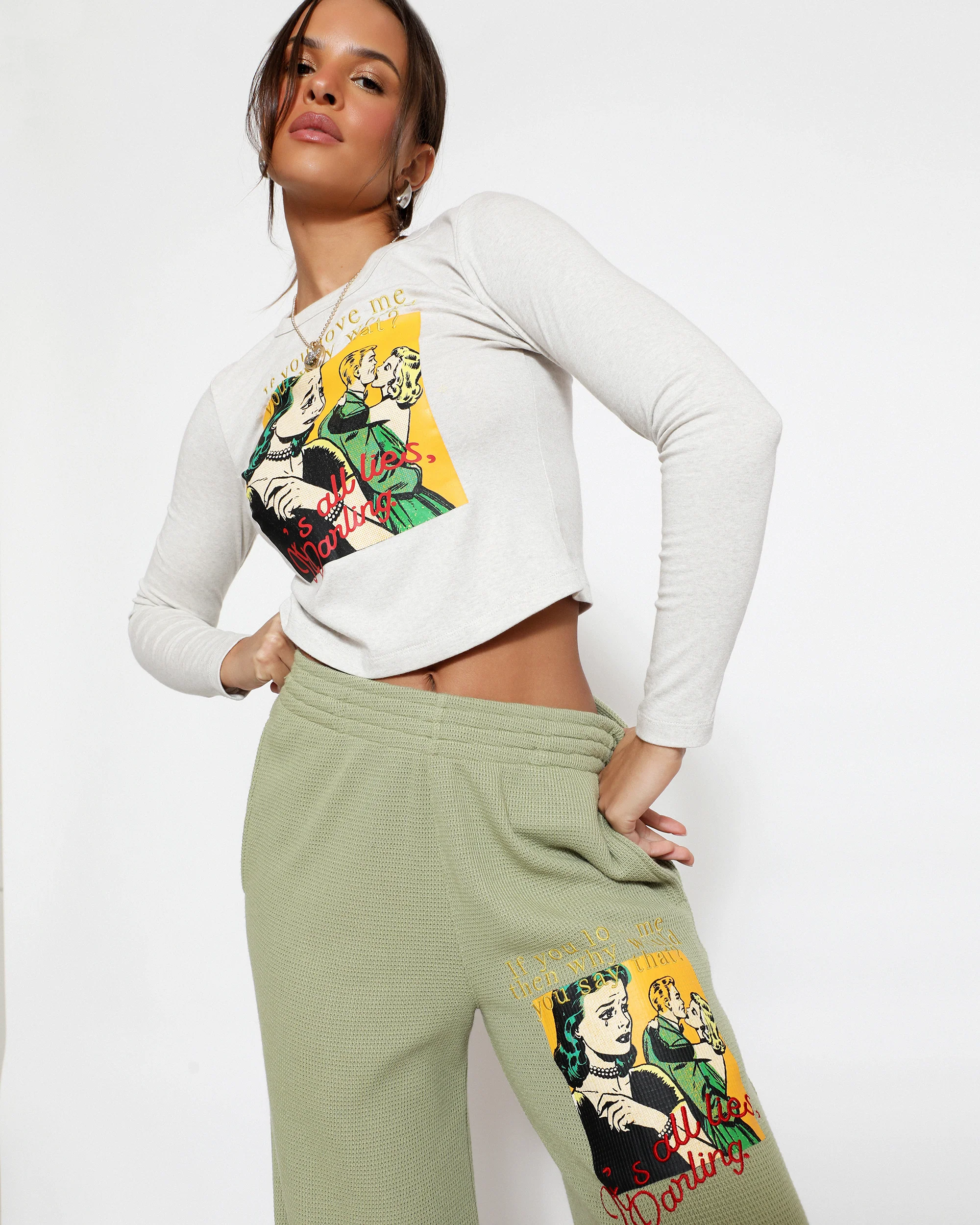 Don't Say It Darling Fair Play Fitted Longsleeve Crop - Image 2