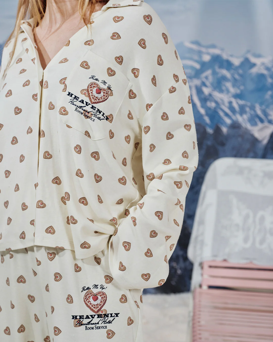 Heavenly Heartbreak Button-Down PJ Top - Image 4