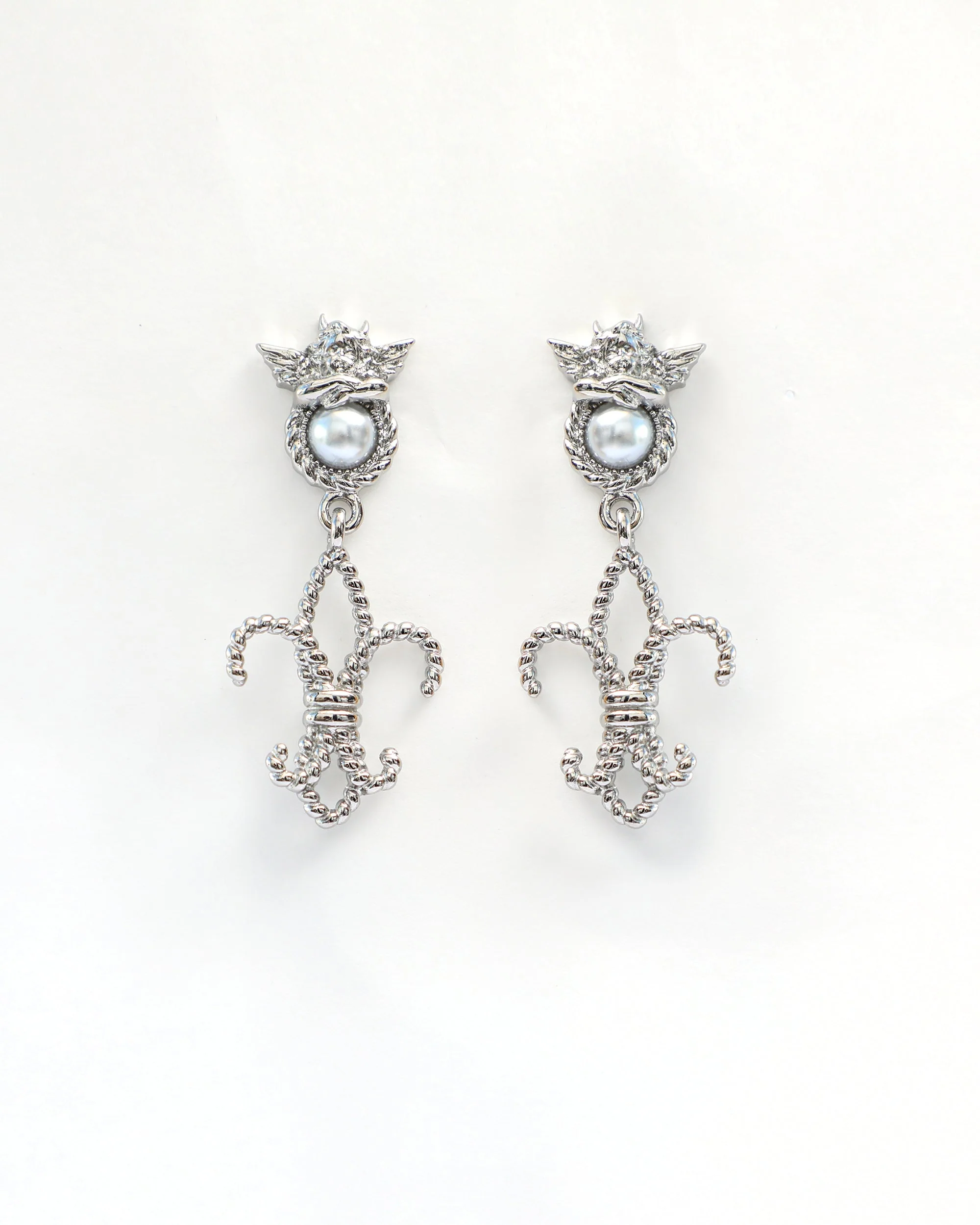 In Spades Silver Earrings - Image 2
