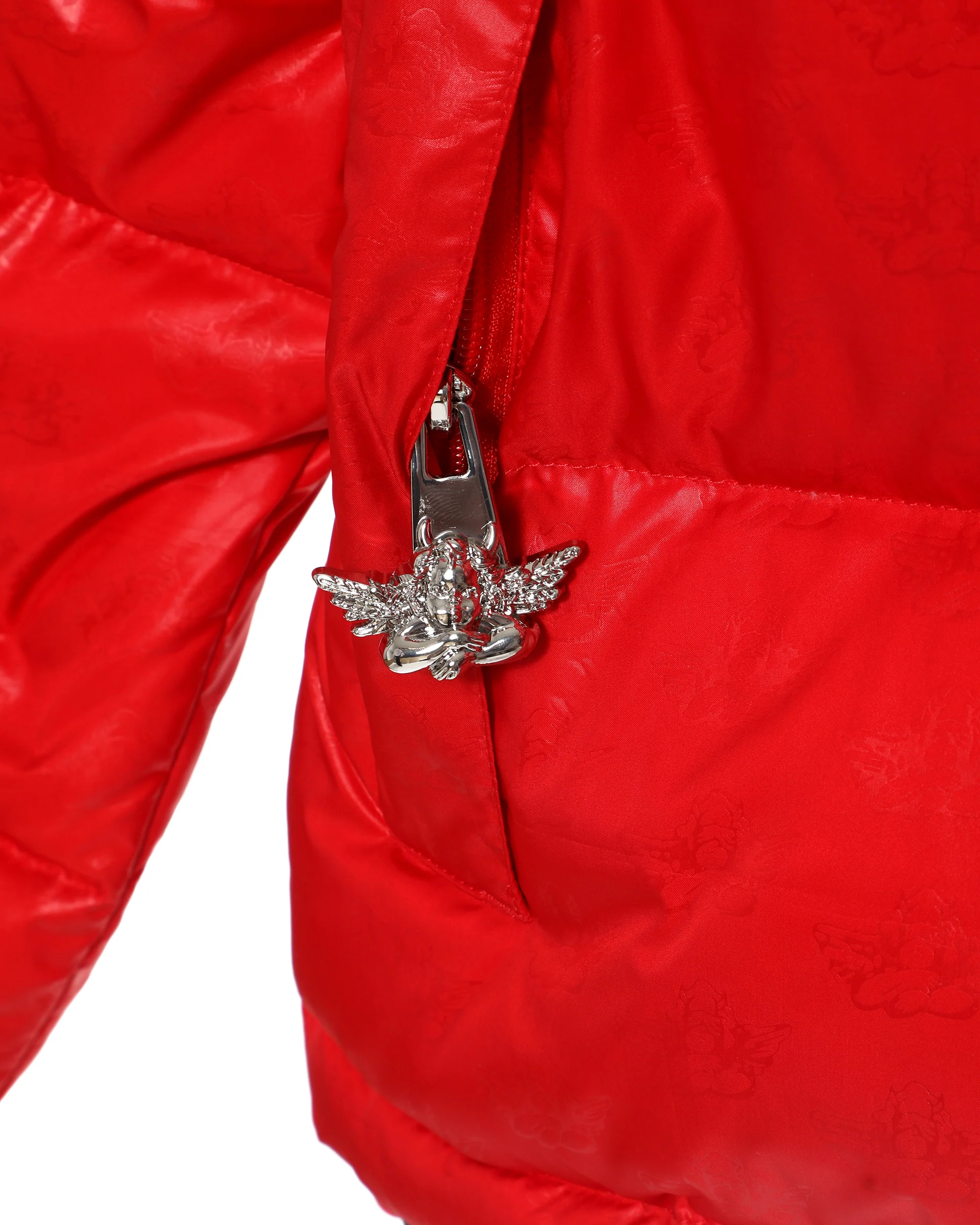 Red Puffer Logo Jacket - Image 4