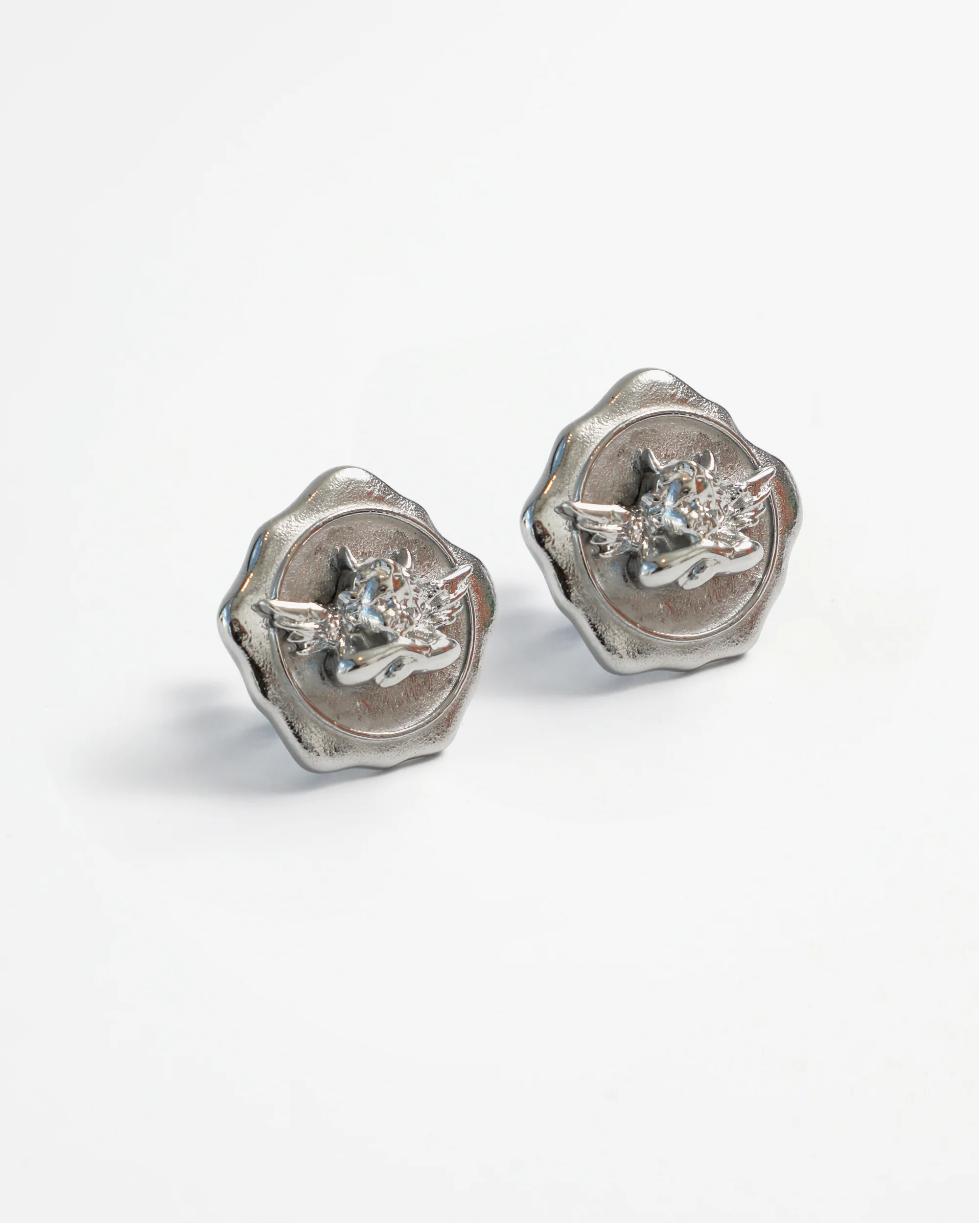 Sealed With a Kiss Silver Earrings